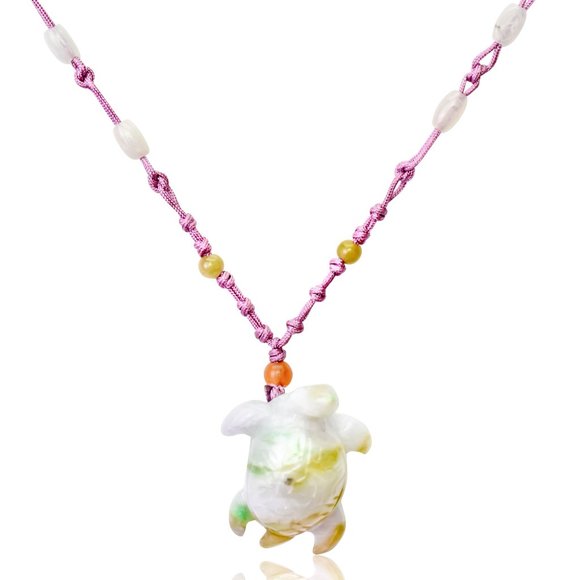 Spiritual Turtle Handmade Jade Necklace Pendant - Picture 3 of 4